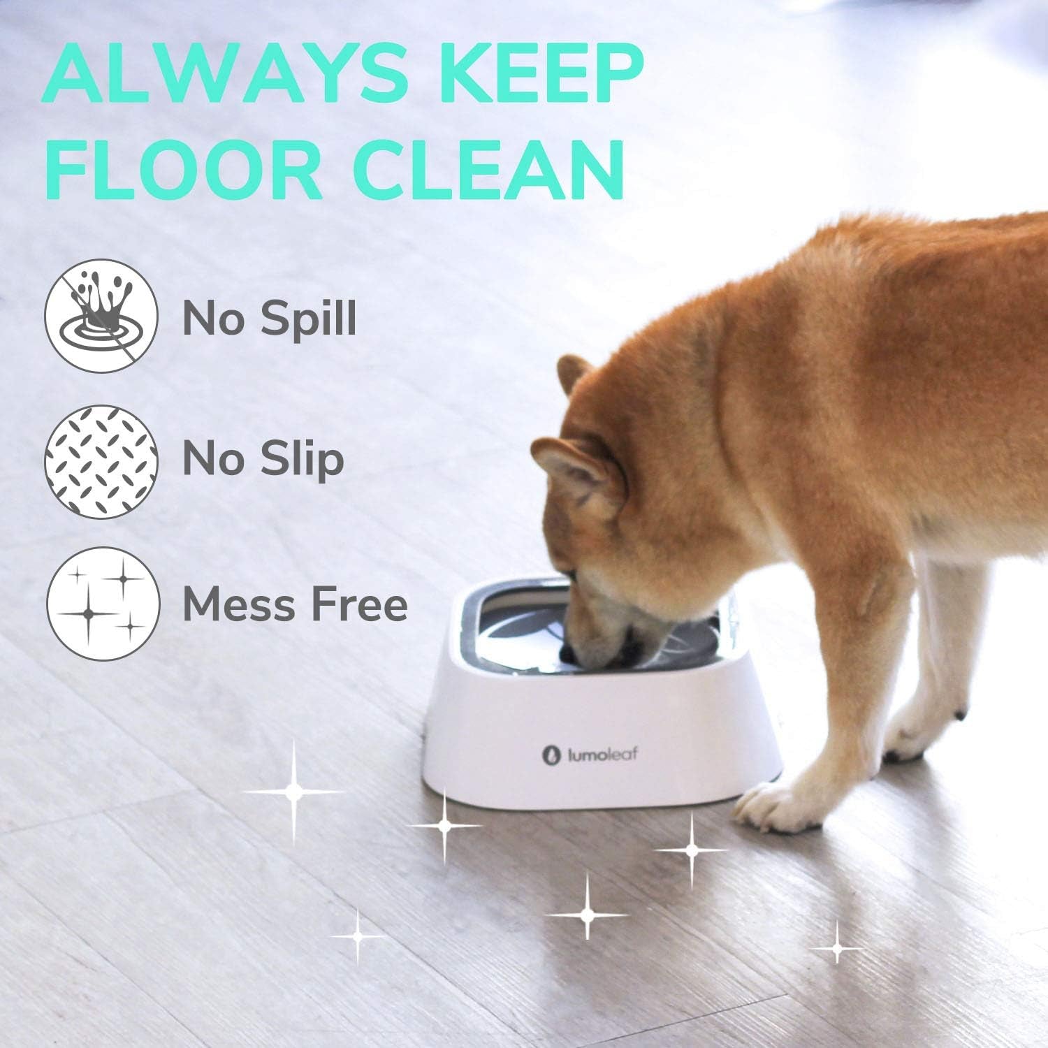 Dog Water Bowl, Dog Bowl No-Spill Pet Water Bowl 35Oz, Slow Water Feeder Dog Bowl, Vehicle Carried Dog Water Bowl for Dogs/Cats/Pets