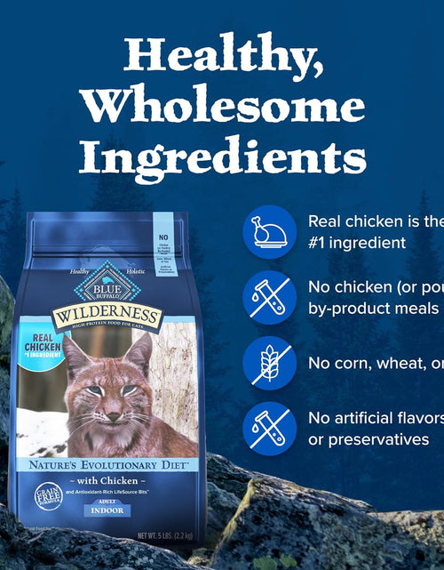 Load image into Gallery viewer, Blue Buffalo Wilderness High Protein Grain Free, Natural Adult Indoor Dry Cat Food, Chicken
