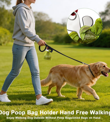 2PCS Dog Poop Bag Holder, Waste Bag Holder, Dog Poop Bag Carrier, Hand Free Holder