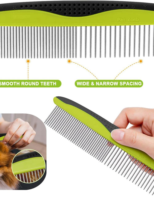 Load image into Gallery viewer, Pet Dematting Tool 2 Pack - Double Sided Undercoat Rake &amp; Dematting Comb for Detangling Matted or Knotted Undercoat Hair, Great for Medium or Long-Haired Dogs &amp; Cats
