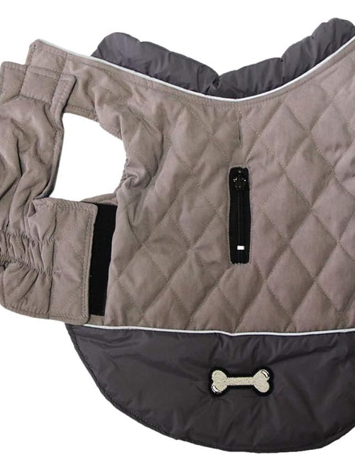 Load image into Gallery viewer, Reversible Dog Coats for Small Dogs Waterproof Warm Puppy Jacket for Cold Winter,Grey S
