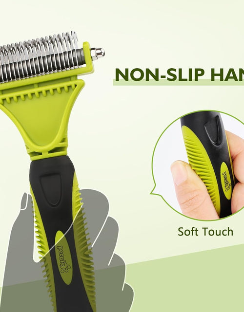 Load image into Gallery viewer, Pet Dematting Tool 2 Pack - Double Sided Undercoat Rake &amp; Dematting Comb for Detangling Matted or Knotted Undercoat Hair, Great for Medium or Long-Haired Dogs &amp; Cats
