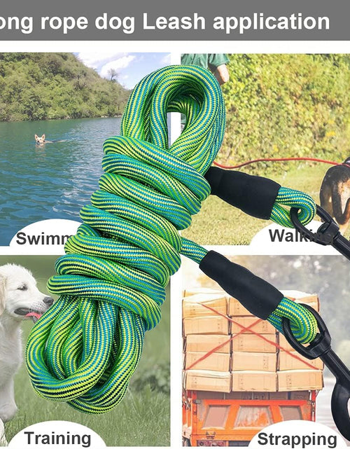 Load image into Gallery viewer, 8Ft/12Ft/20Ft/30Ft/50Ft/75Ft Dog Tie-Out Long Tether Rope Dog Leash, Outdoor Dog Yard Leash- Large Medium Small Dogs Training, Playing, Camping,Backyard
