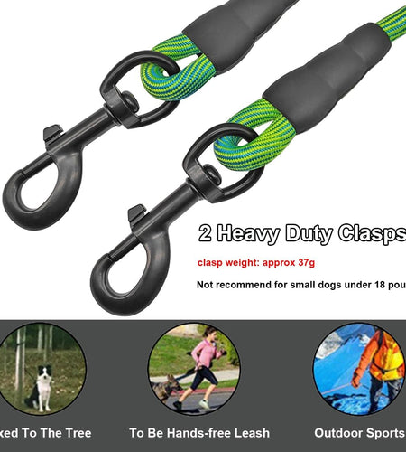 8Ft/12Ft/20Ft/30Ft/50Ft/75Ft Dog Tie-Out Long Tether Rope Dog Leash, Outdoor Dog Yard Leash- Large Medium Small Dogs Training, Playing, Camping,Backyard