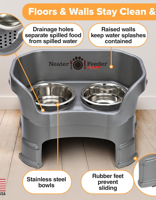 Load image into Gallery viewer, Neater Feeder Deluxe with Leg Extensions (Medium, Gunmetal Grey)
