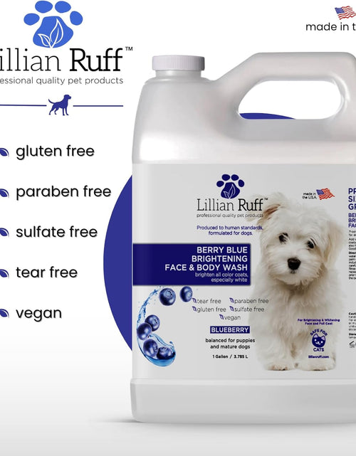 Load image into Gallery viewer, Berry Blue Brightening Face and Body Wash for Dogs - Blueberry Shampoo - Remove Tear Stains, Hydrate Dry Itchy Skin, Add Shine &amp; Luster to Coats (Berry Blue Shampoo Gallon/Pump)
